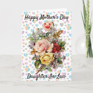 Carte Fête des Mères Design Floral Elegant Greeting Card