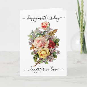 Carte Fête des Mères Design Floral Elegant Greeting Card