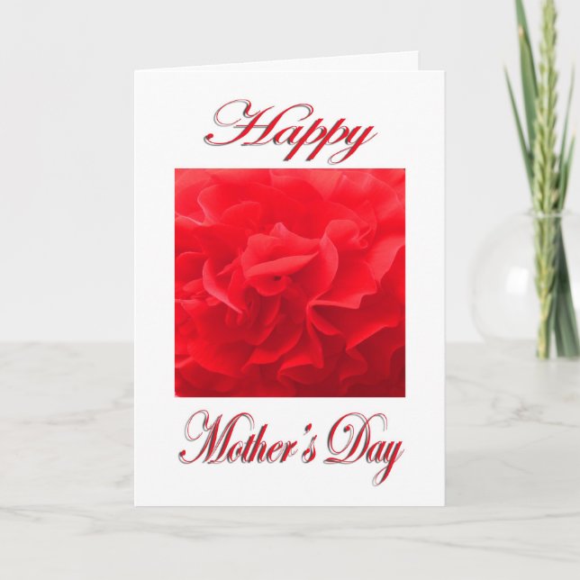 Carte Fête des mères Dianthus Fleur rouge (Devant)