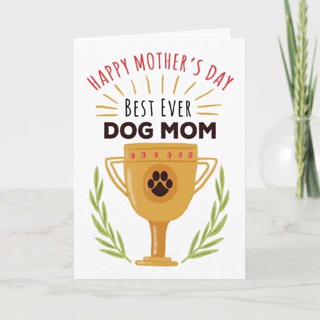 Carte Fête des Mères du Chien - Meilleure Maman du Chien (Devant)