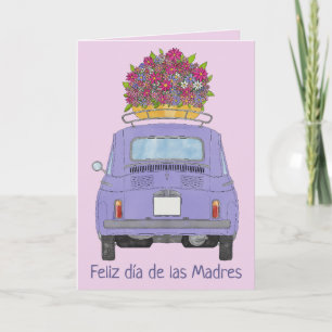 Carte Fête des Mères en Espagne Fiat 500