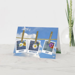 Carte Fête des mères en poche de jean bleu