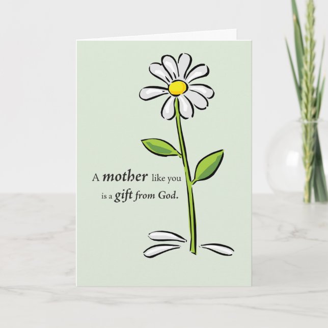 Carte Fête des mères Fête religieuse de la marguerite ve (Devant)