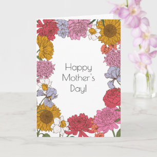 Carte Fête des mères florales