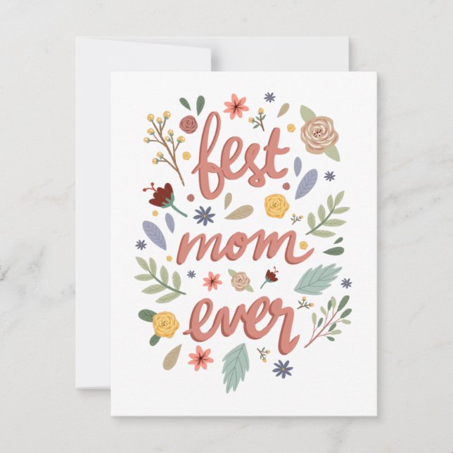 Carte Fête des mères florales (Devant)