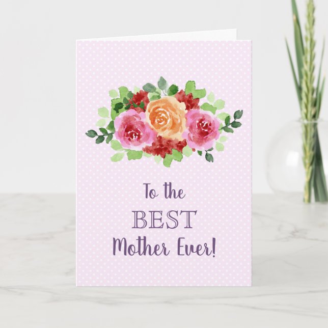 Carte Fête des mères florales joyeuses (Devant)