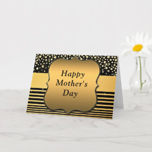 Carte Fête des Mères Gold et Parties scintillant n