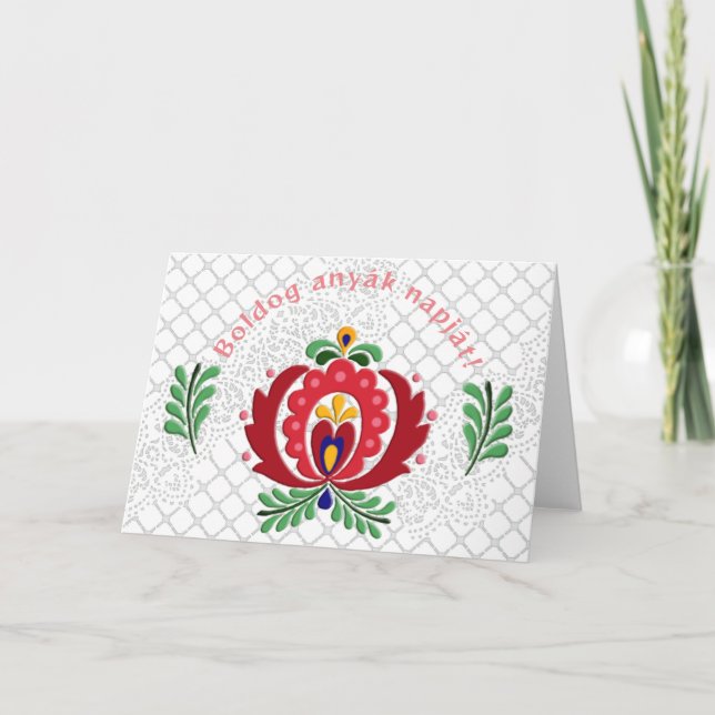 Carte Fête des mères hongroise  (Devant)