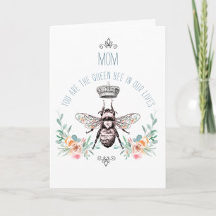 Carte Fête des mères La reine des abeilles salue
