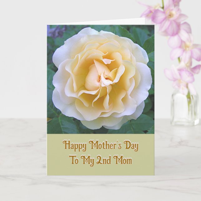 Carte Fête des mères/Ma "deuxième" maman/comme une mère/ (Orchidée)