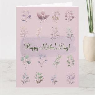 CARTE FÊTE DES MÈRES (MAUVE CLAIR)