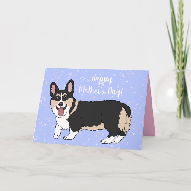 Carte Fête des mères Pembroke Welsh Corgi (Devant)