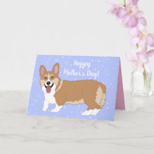 Carte Fête des mères Pembroke Welsh Corgi