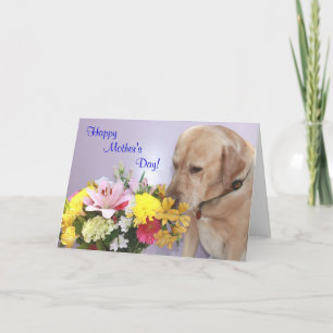 Carte Fête des mères personnalisable/Louveur de chien/La