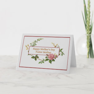 Carte Fête des mères pour Foster Mom, Rose Vintage