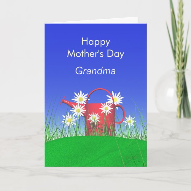 Carte Fête des mères pour les marguerites grand-mère et  (Devant)