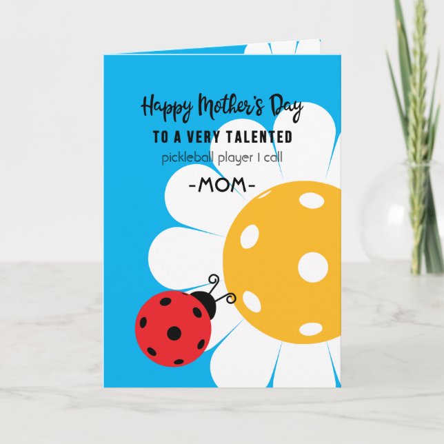 Carte Fête des mères pour Pickleball Maman, couleur pers (Devant)