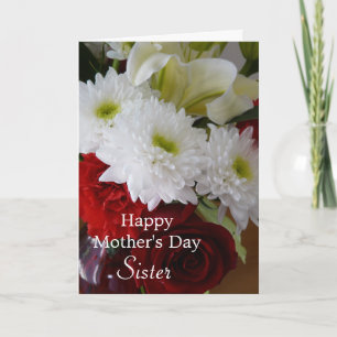 Carte Fête des mères pour Soeur-Pretty Floral Bouquet