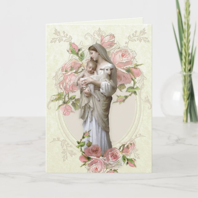 Carte Fête des mères religieuses Bienheureuse Vierge Mar (Devant)