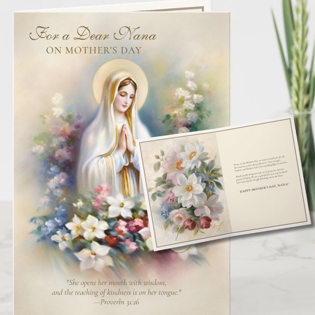 Carte Fête des mères religieuses de Nana Floral (Créateur téléchargé)