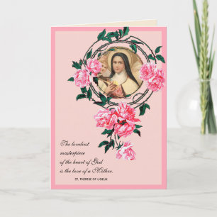 Carte Fête des mères religieuses St. Therese catholique