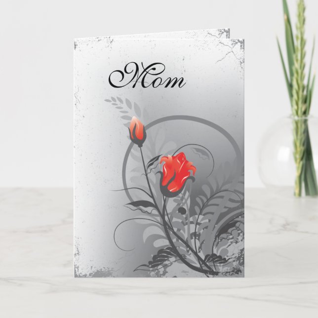 Carte Fête des mères Roses rouges (Devant)