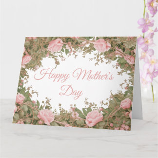 Carte Fête des mères Soft Rose Rose Design