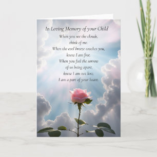 Carte Fête des mères Souvenir de l'enfant Rose unique