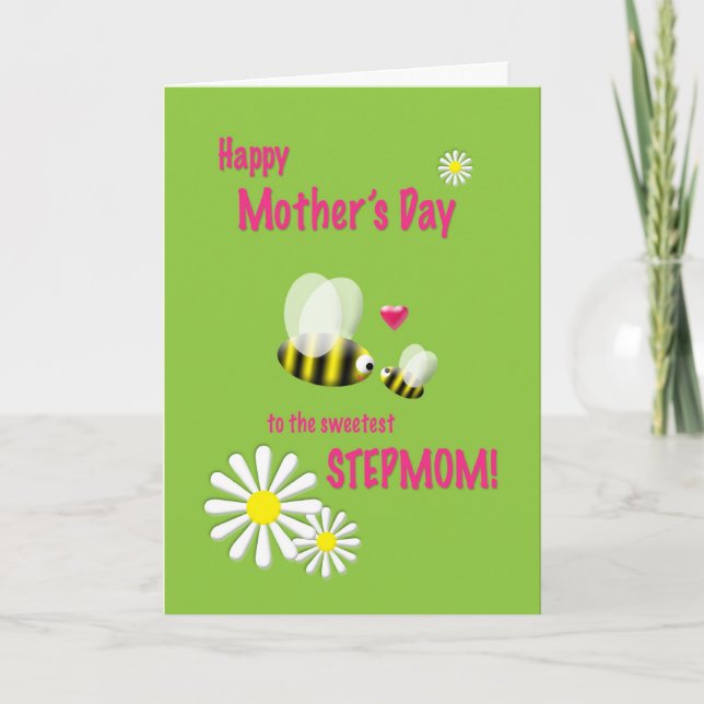 Carte Fête des mères Stepmaman Busy Bees (Devant)