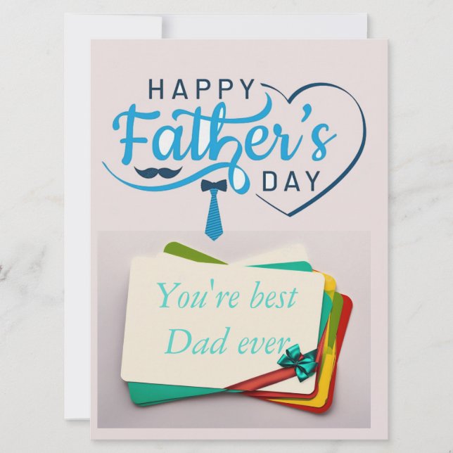 Carte fête des pères "#1 Papa" (Devant)