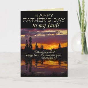 Carte Fête des pères à mon père, Inspirational Bible Ver