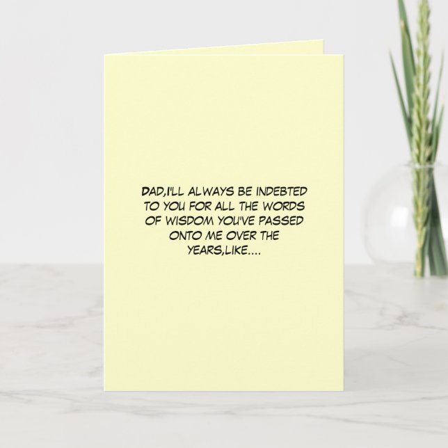 Carte Fête des pères absurde (Devant)