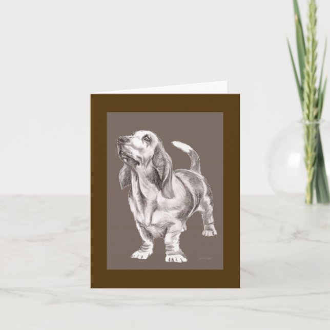 Carte Fête des pères aimable Bassett hound Card (Devant)
