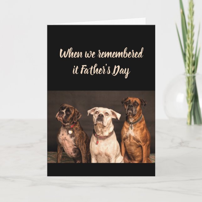 Carte Fête des pères Amusement de tous nous Boxer Chien  (Devant)