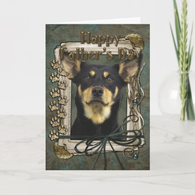 Carte Fête des pères - Australian Kelpie (Devant)