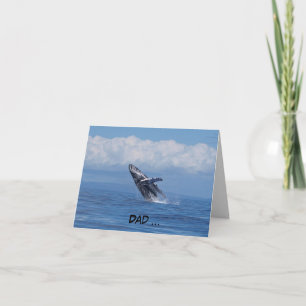 Carte Fête des pères avec baleine à bec