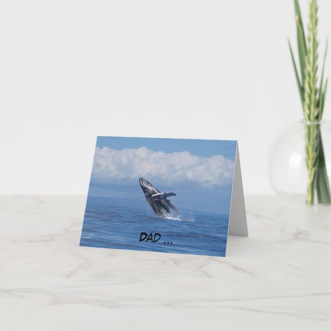 Carte Fête des pères avec baleine à bec (Devant)