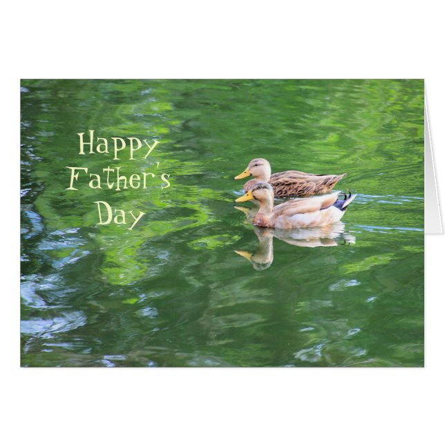 Carte fête des pères avec Canards (Devant horizontal)