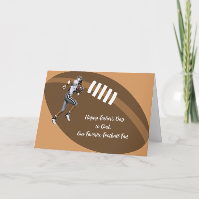 Carte fête des pères avec Football & Player (Devant)