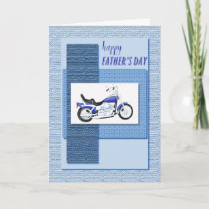 Carte fête des pères avec moto