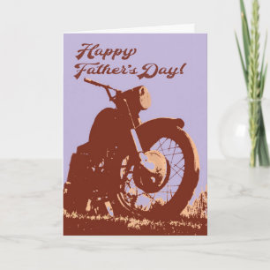 Carte fête des pères avec Pop Art Motorcycle pour Biker 