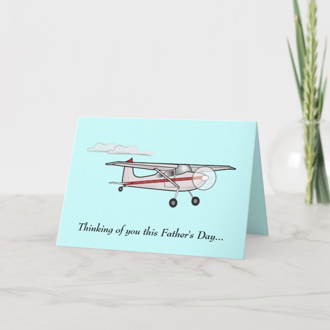 Carte Fête des pères : Avion (Devant)