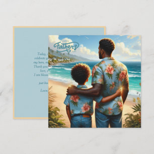 Carte Fête des pères Beach Bond Ethnique Père & Fils