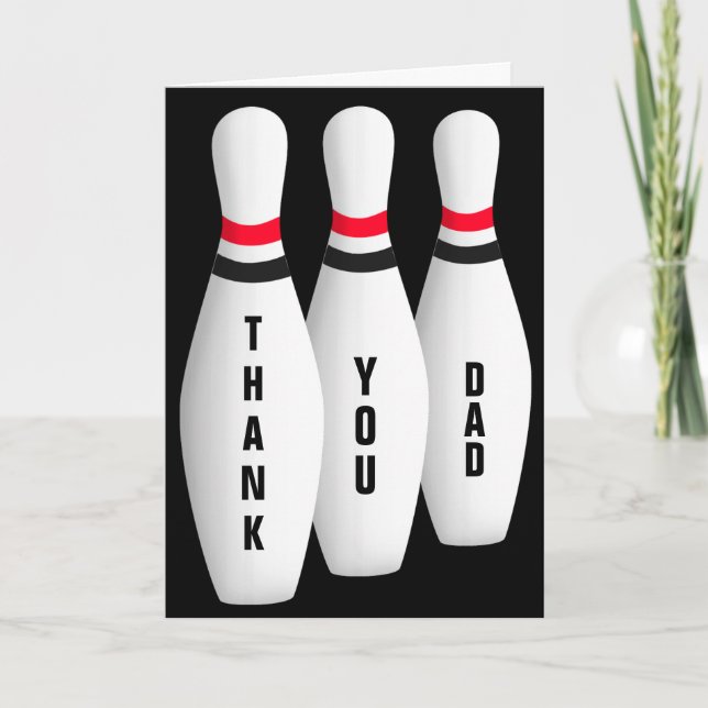 Carte Fête des pères Bowling Pins (Devant)