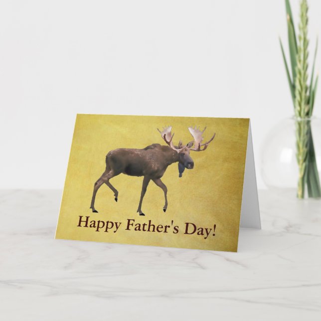 Carte Fête des pères Bull Moose (Devant)