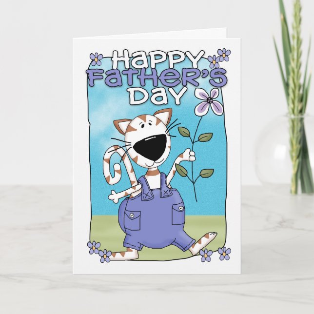 Carte fête des pères - Carte Fête des pères - Chat (Devant)