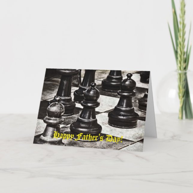 Carte Fête des pères Chessboard (Devant)