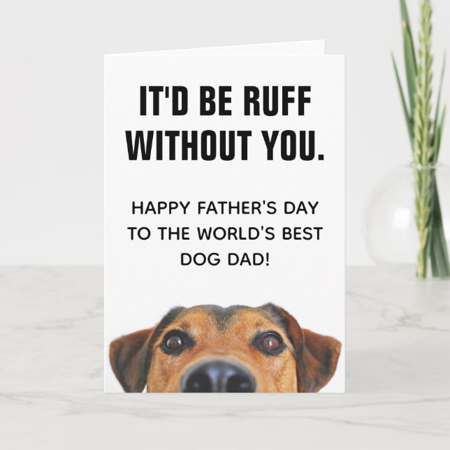Carte Fête des pères chien papa (Devant)