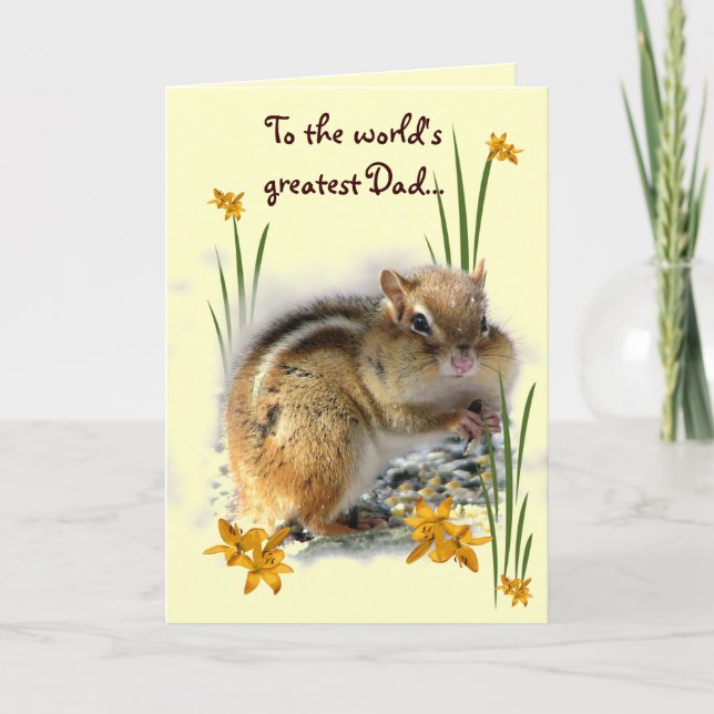 Carte Fête des pères Chipmunks (Devant)