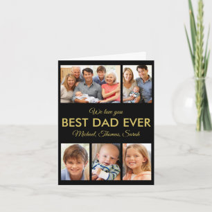 Carte Fête des pères Collage photo de meilleur papa